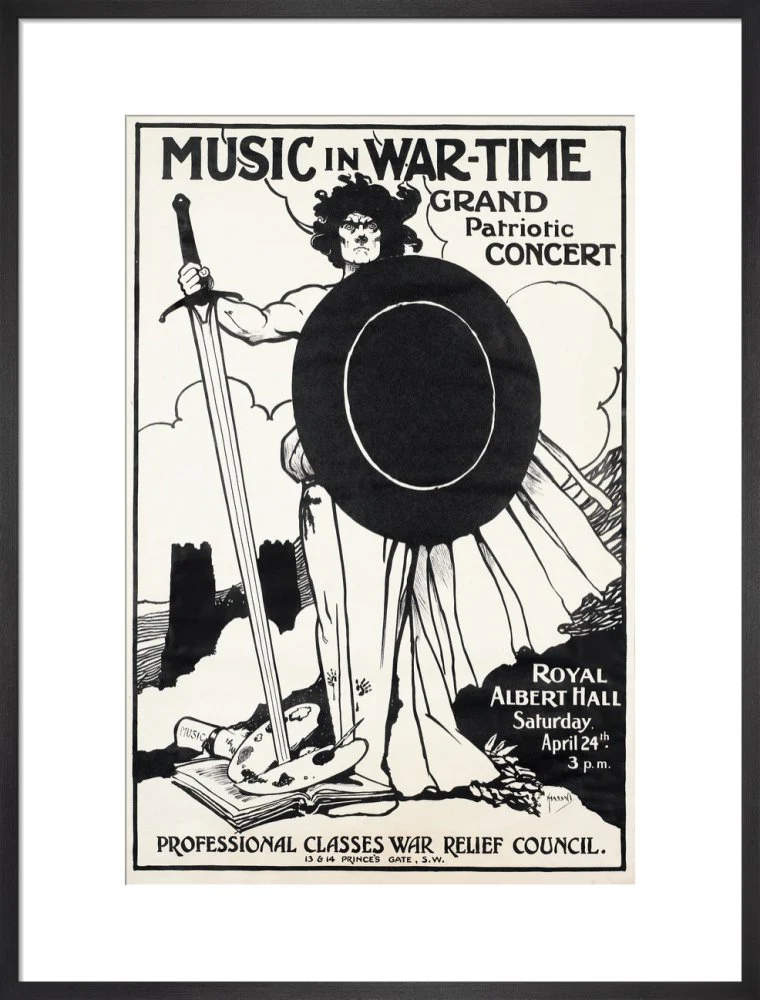 Grand Patriotic Concert, in aid of the Professional Classes War Relief Council and Recruiting Art Print - Image 14