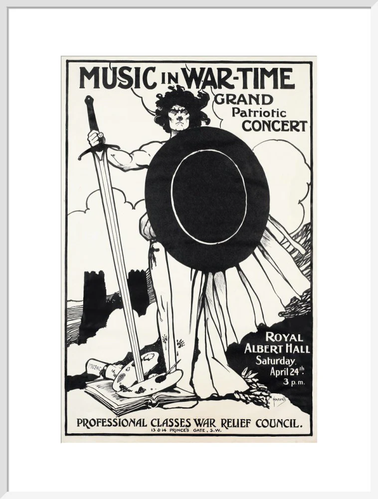 Grand Patriotic Concert, in aid of the Professional Classes War Relief Council and Recruiting Art Print - Image 20