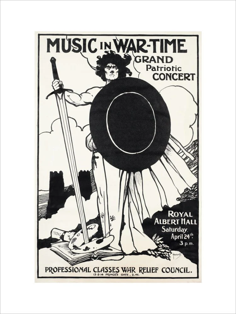 Grand Patriotic Concert, in aid of the Professional Classes War Relief Council and Recruiting Art Print - Image 23