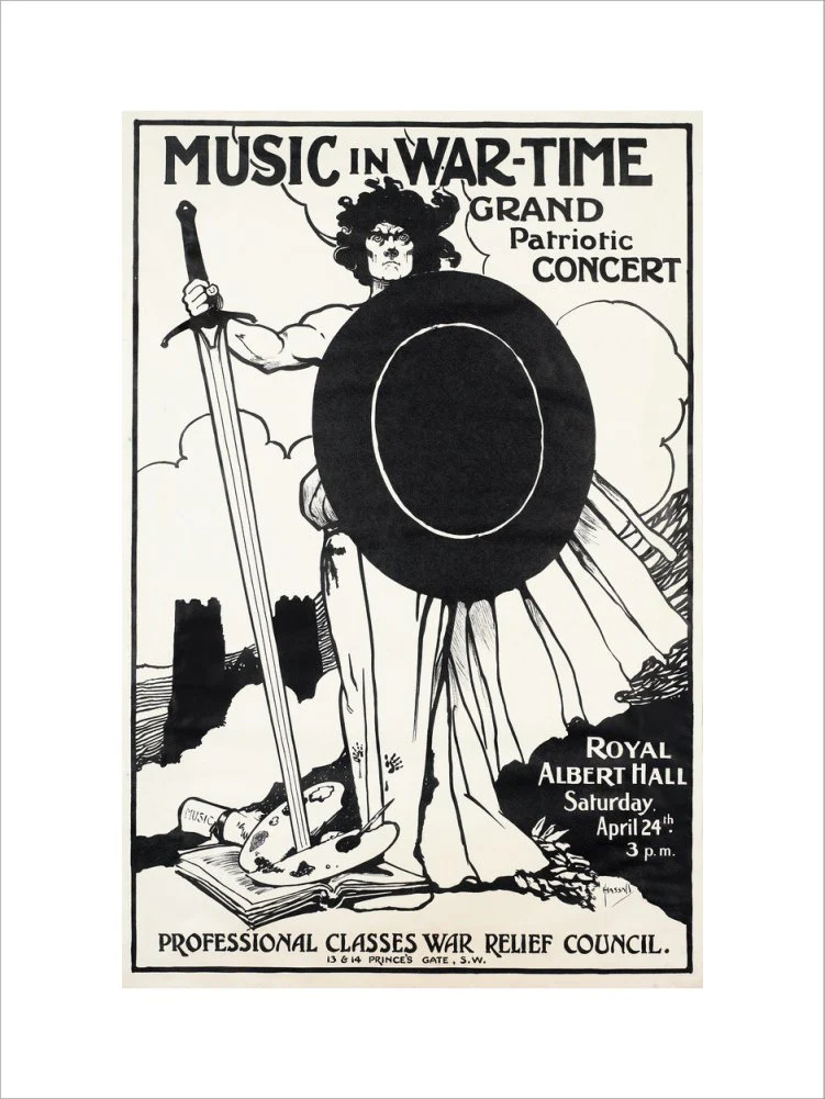 Grand Patriotic Concert, in aid of the Professional Classes War Relief Council and Recruiting Art Print - Image 27