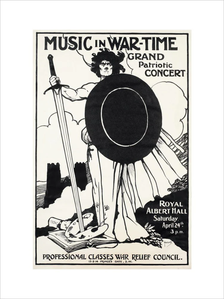 Grand Patriotic Concert, in aid of the Professional Classes War Relief Council and Recruiting Art Print - Image 3