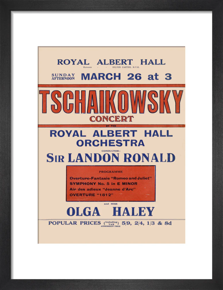 Tschaikowsky's Special Sunday Concerts (1921-1922 Season) Art Print