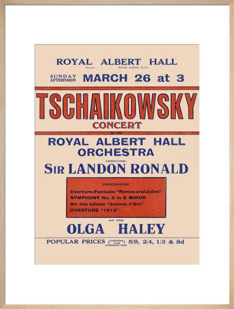 Tschaikowsky's Special Sunday Concerts (1921-1922 Season) Art Print - Image 22