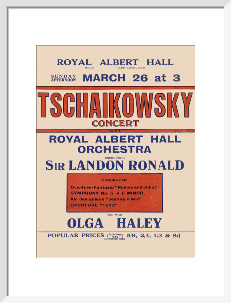 Tschaikowsky's Special Sunday Concerts (1921-1922 Season) Art Print - Image 29