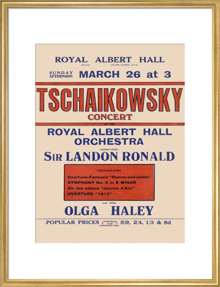 Tschaikowsky's Special Sunday Concerts (1921-1922 Season) Art Print - Image 35