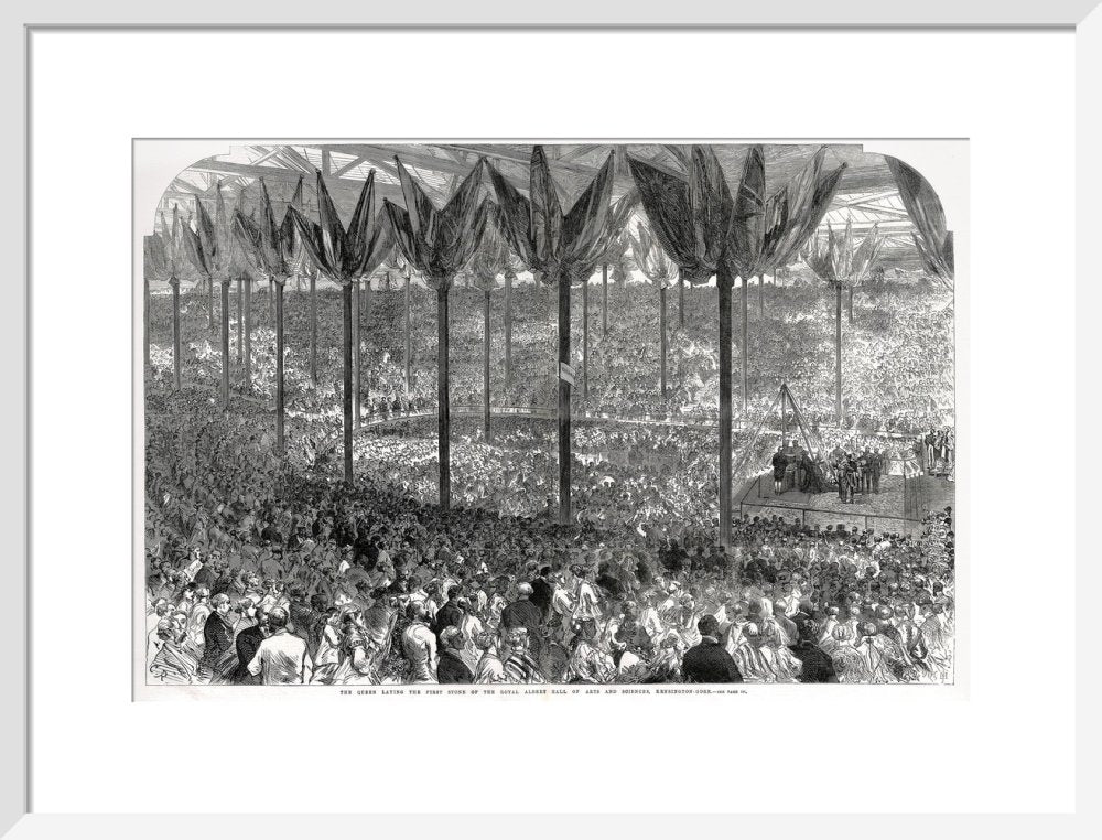 Queen Victoria laying the Hall's Foundation Stone Art Print - Image 10