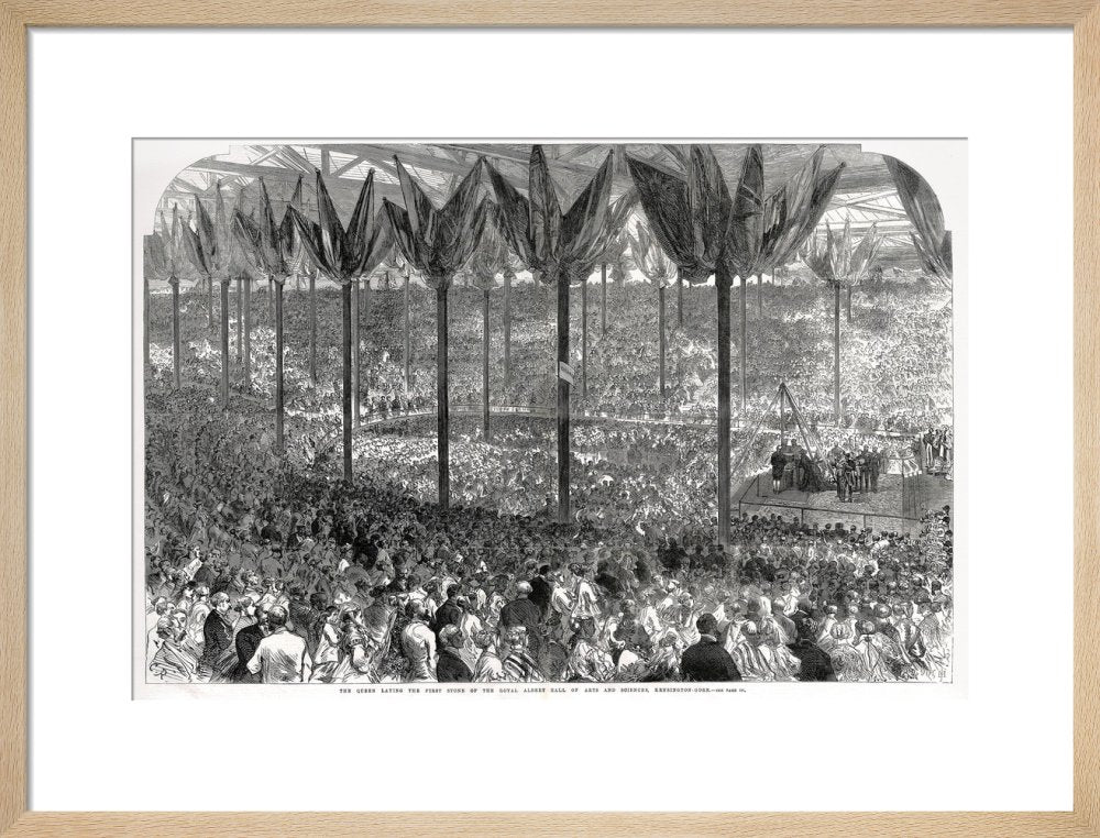 Queen Victoria laying the Hall's Foundation Stone Art Print - Image 12