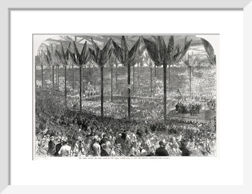 Queen Victoria laying the Hall's Foundation Stone Art Print - Image 24