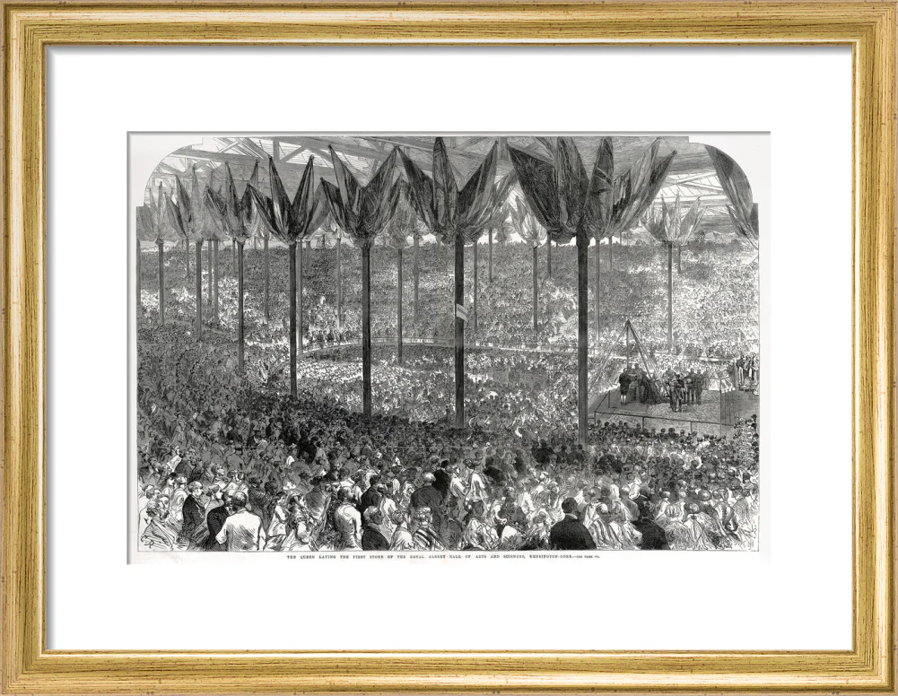 Queen Victoria laying the Hall's Foundation Stone Art Print - Image 25