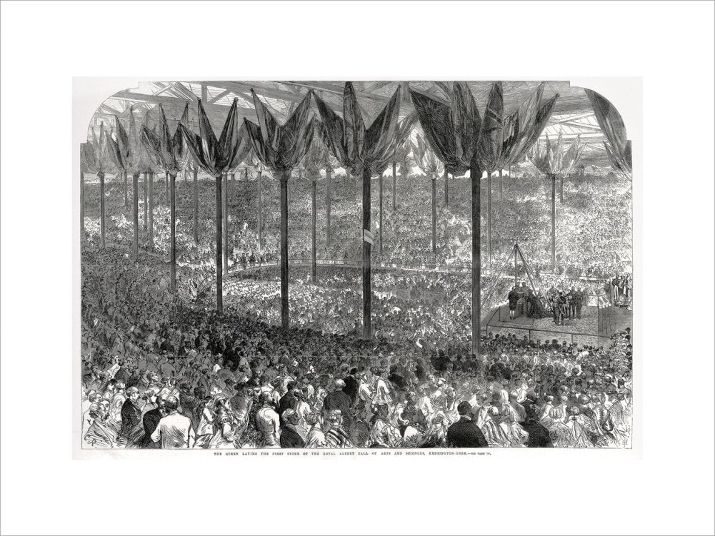 Queen Victoria laying the Hall's Foundation Stone Art Print - Image 27