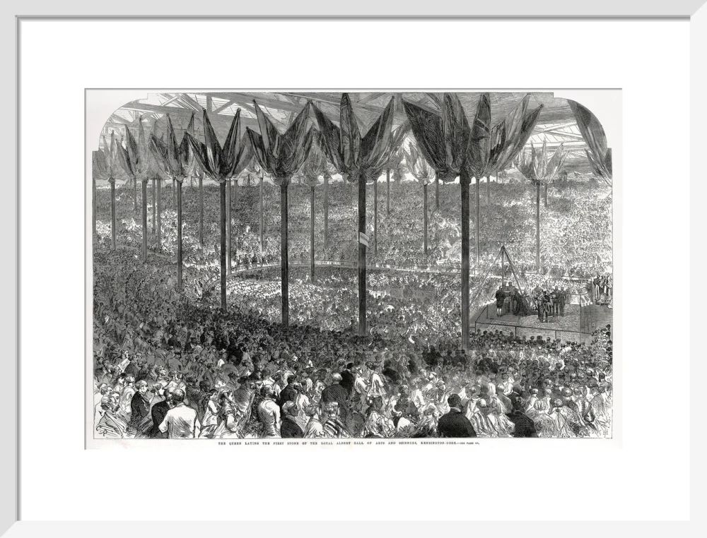Queen Victoria laying the Hall's Foundation Stone Art Print - Image 29