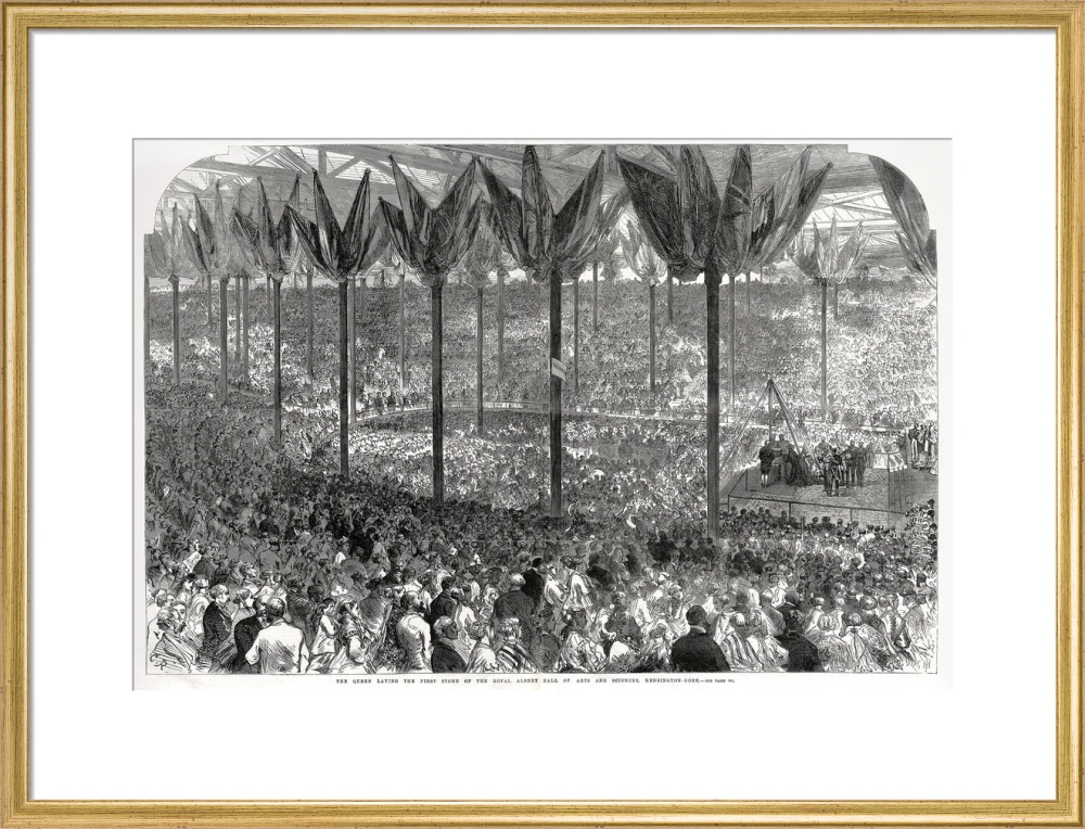 Queen Victoria laying the Hall's Foundation Stone Art Print - Image 35