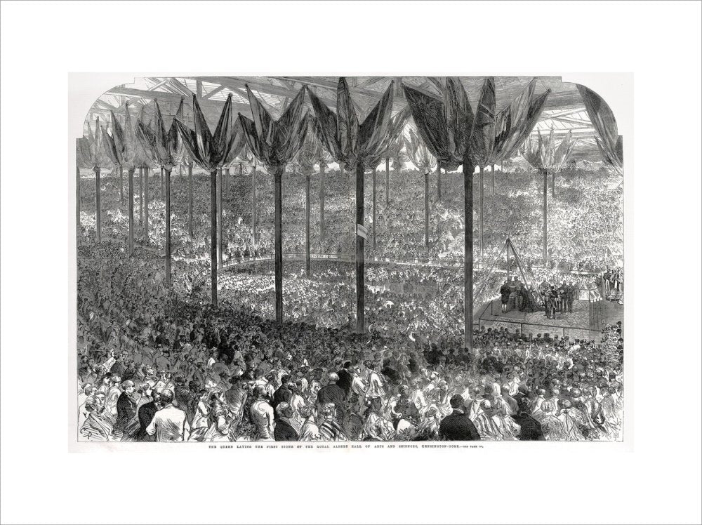 Queen Victoria laying the Hall's Foundation Stone Art Print - Image 37