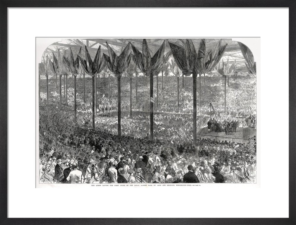 Queen Victoria laying the Hall's Foundation Stone Art Print - Image 9