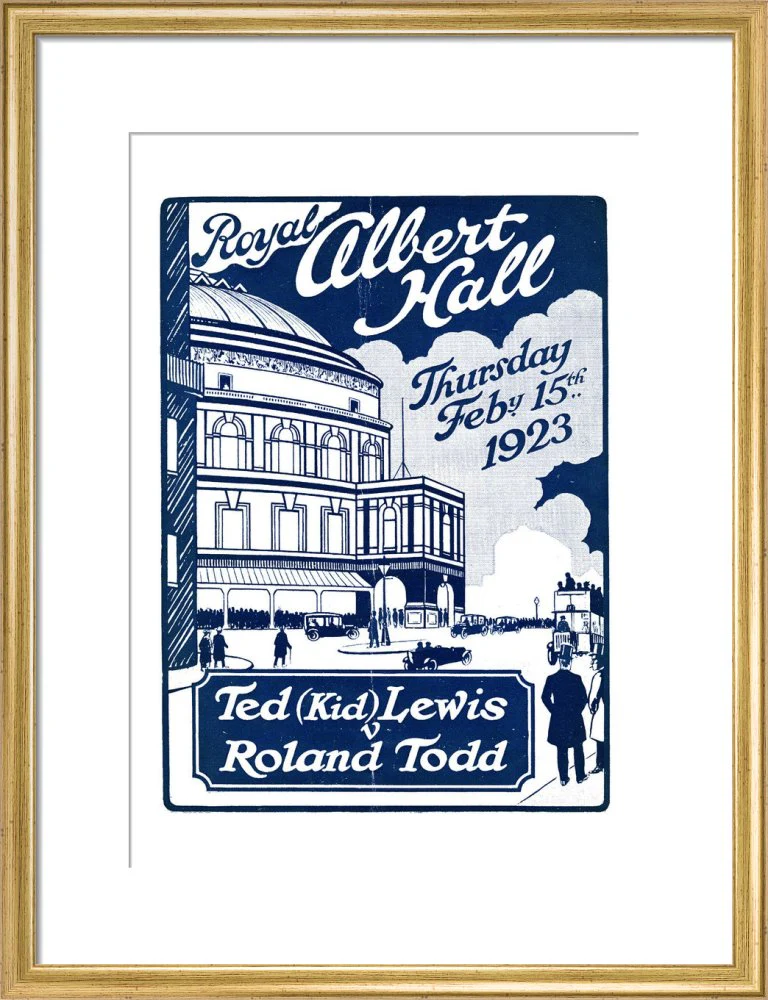 Boxing Contest, Ted 'Kid' Lewis v Roland Todd Art Print - Image 11