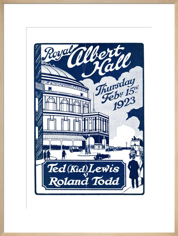 Boxing Contest, Ted 'Kid' Lewis v Roland Todd Art Print - Image 22