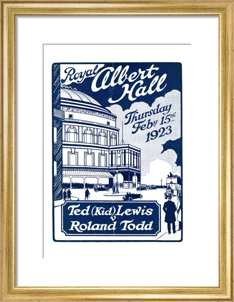 Boxing Contest, Ted 'Kid' Lewis v Roland Todd Art Print - Image 25
