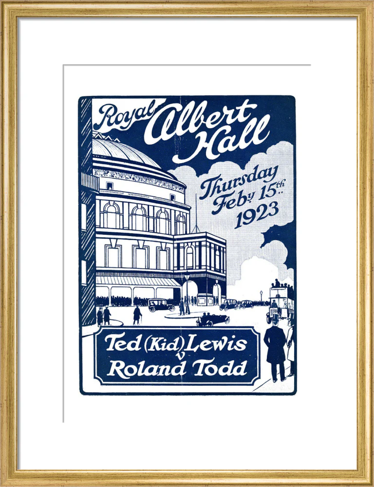 Boxing Contest, Ted 'Kid' Lewis v Roland Todd Art Print - Image 30