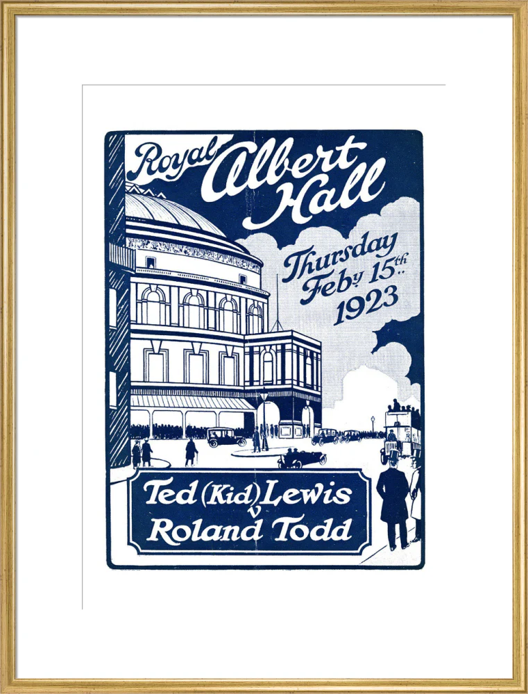 Boxing Contest, Ted 'Kid' Lewis v Roland Todd Art Print - Image 40