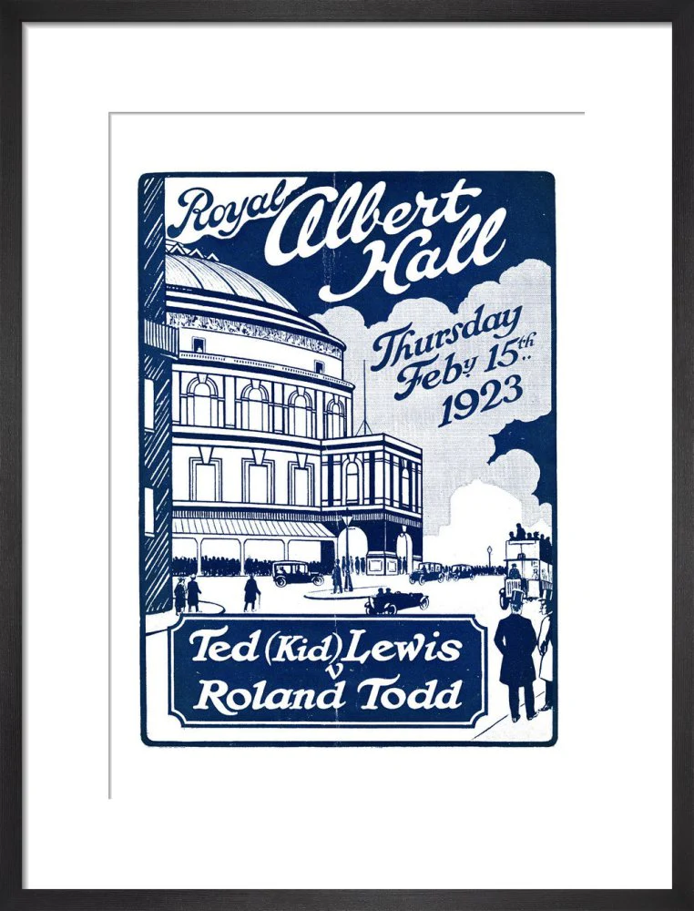 Boxing Contest, Ted 'Kid' Lewis v Roland Todd Art Print - Image 9